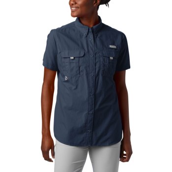 Columbia PFG Bahama Short Sleeve, Camisa Azul Marino Para Mujer | 318062-XEK